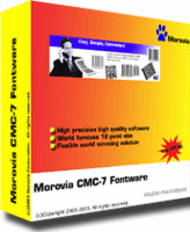 Morovia MICR CMC-7 Fontware screenshot